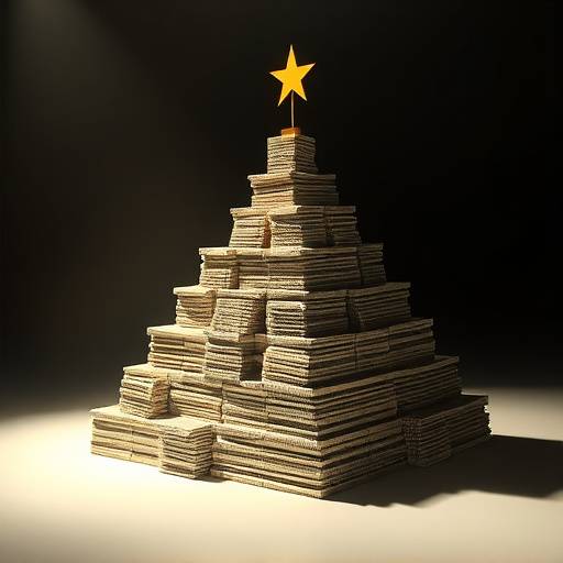 Conceptual image of a pyramid scheme representing a Ponzi scheme.